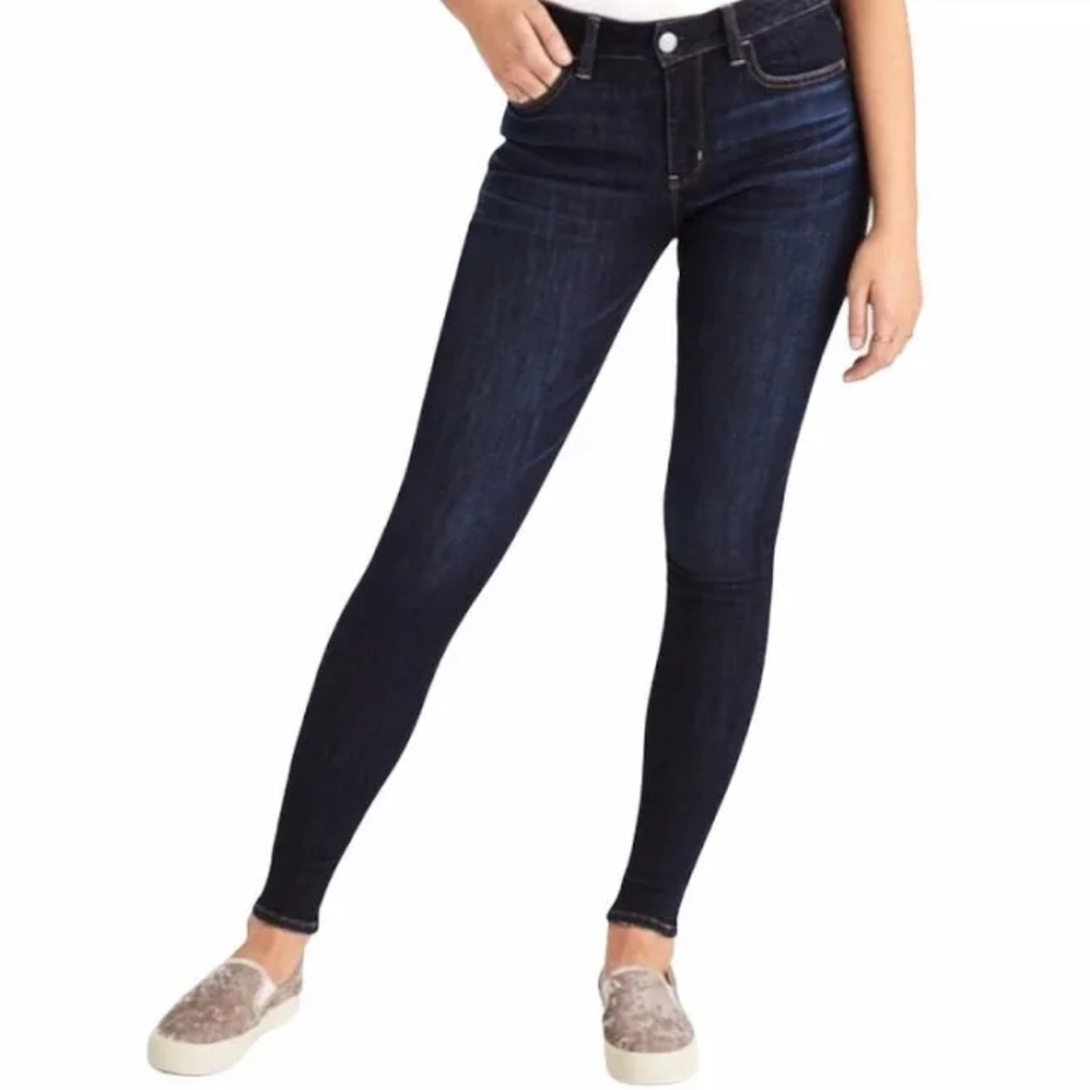 American Eagle Dark Denim Mid Rise Jeggings Size 6